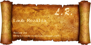 Laub Rozália névjegykártya